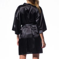 Satin Kimono Short Robe