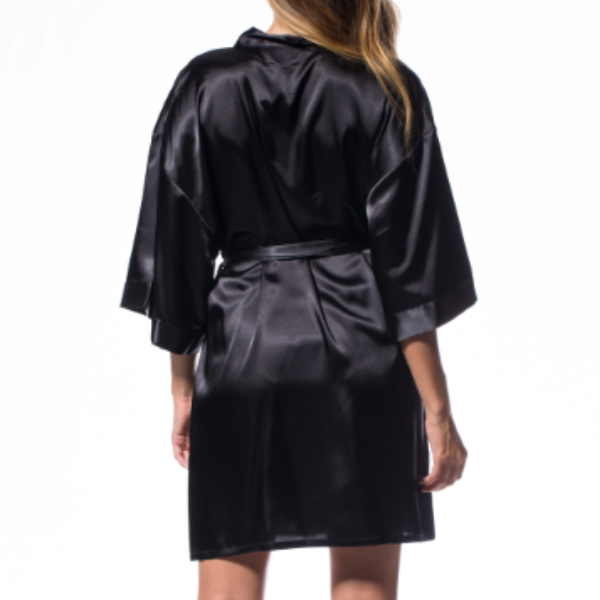 Satin Kimono Short Robe
