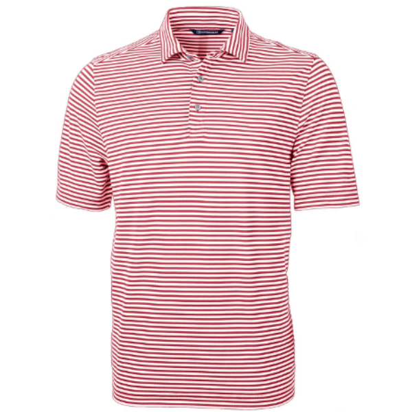 Virtue Eco Pique Stripe Recycled Mens Polo