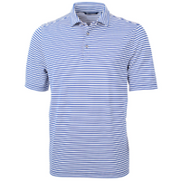 Virtue Eco Pique Stripe Recycled Mens Polo
