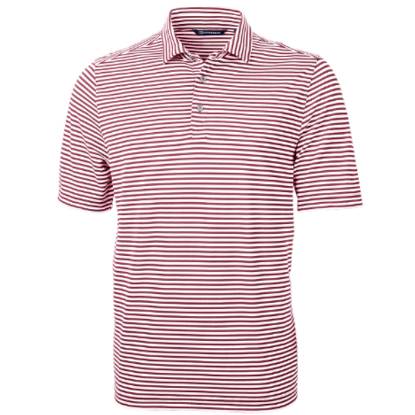 Virtue Eco Pique Stripe Recycled Mens Polo