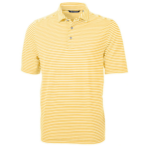 Virtue Eco Pique Stripe Recycled Mens Polo
