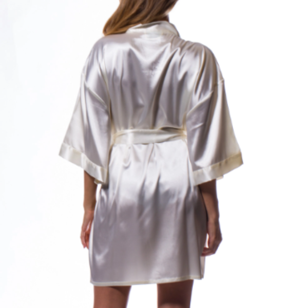 Satin Kimono Short Robe