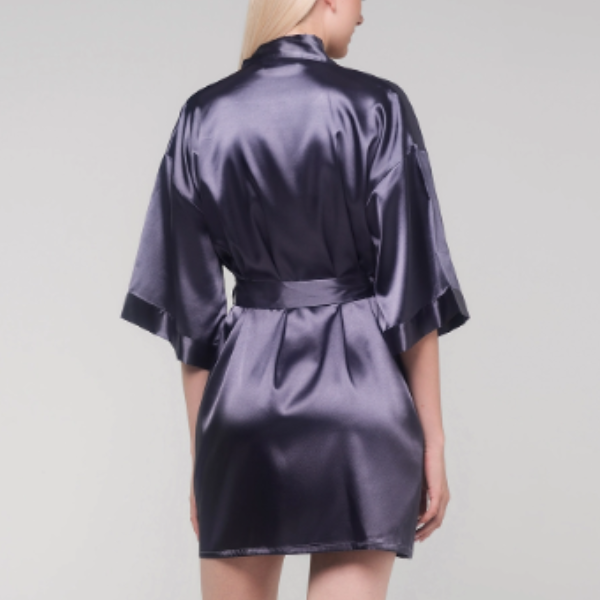Satin Kimono Short Robe