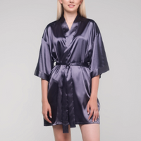 Satin Kimono Short Robe