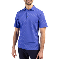 Virtue Eco Pique Tile Print Recycled Mens Polo