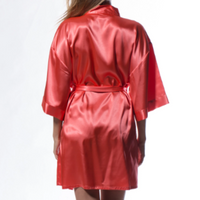Satin Kimono Short Robe