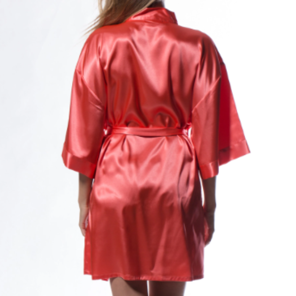 Satin Kimono Short Robe