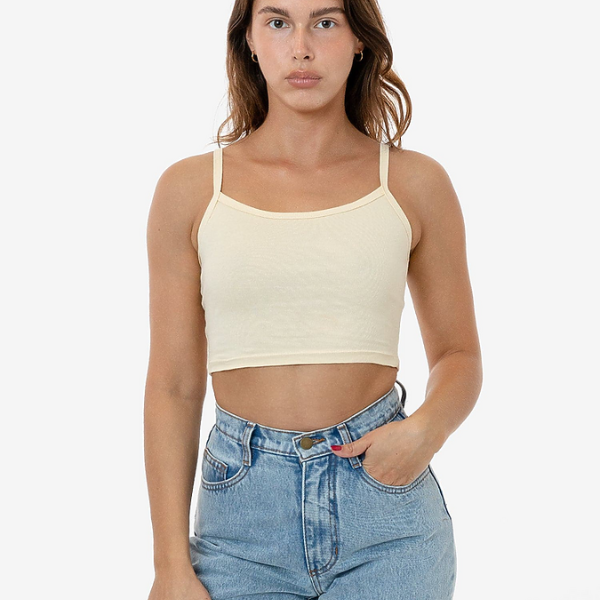 Baby Rib Spaghetti Crop Tank