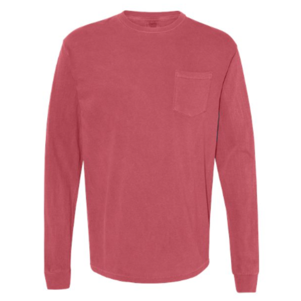 Garment-Dyed Heavyweight Long Sleeve Pocket T-Shirt