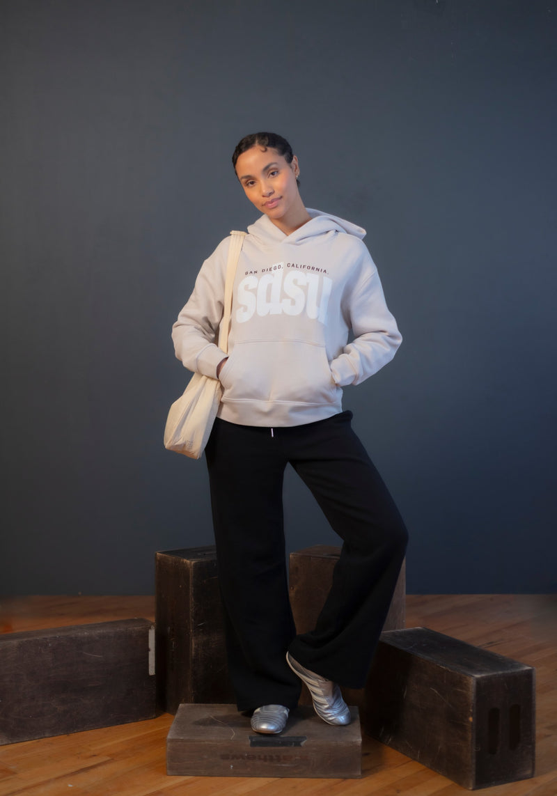 San Diego State University Faded Varsity Hoodie - The Collegiate Lineup