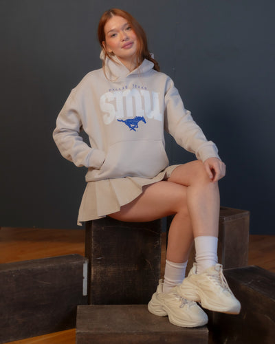 Southern Methodist University Faded Varsity Hoodie