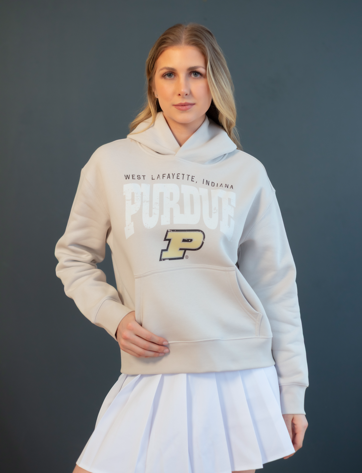 Purdue University Faded Varsity Hoodie