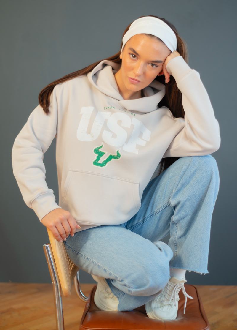University of South Florida Faded Varsity Hoodie - The Collegiate Lineup