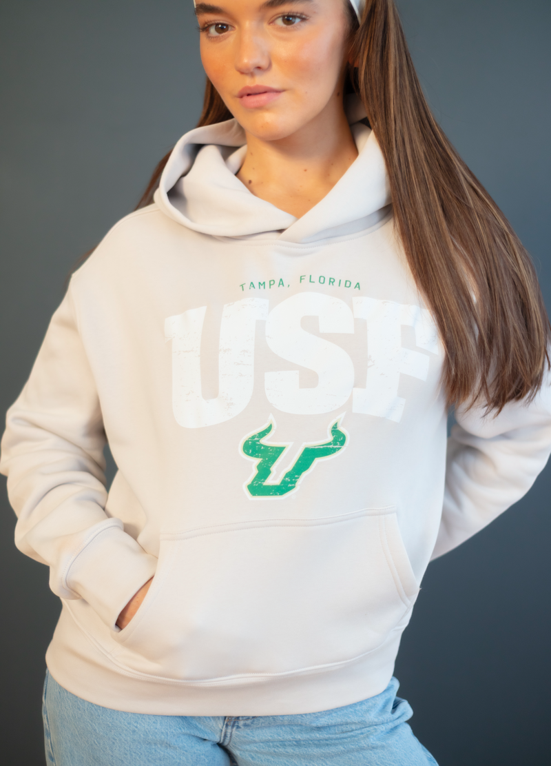 University of South Florida Faded Varsity Hoodie - The Collegiate Lineup