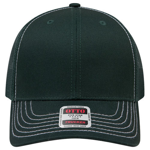 OTTO CAP® 6 Panel Mid Profile Mesh Back Trucker Hat - 112-1