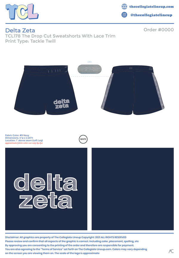 Delta Zeta Orlando Conference Blue Set Shorts
