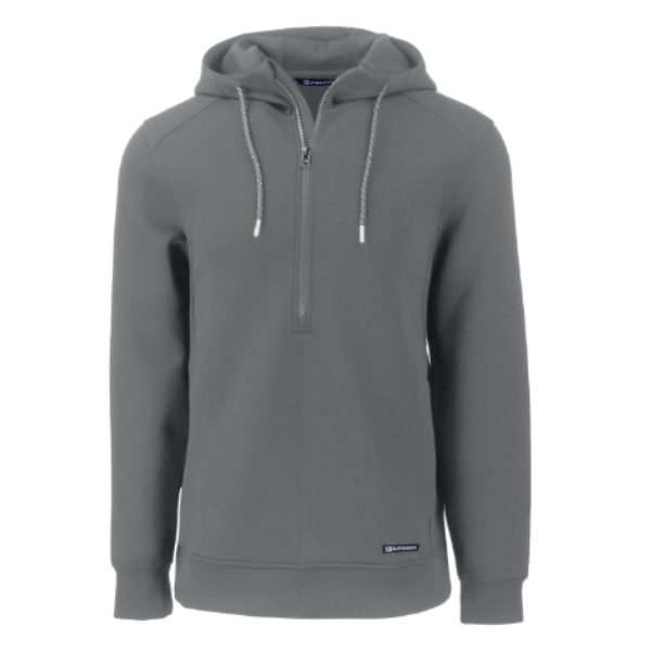 Roam Eco Half Zip Recycled Mens Hooded Pullover