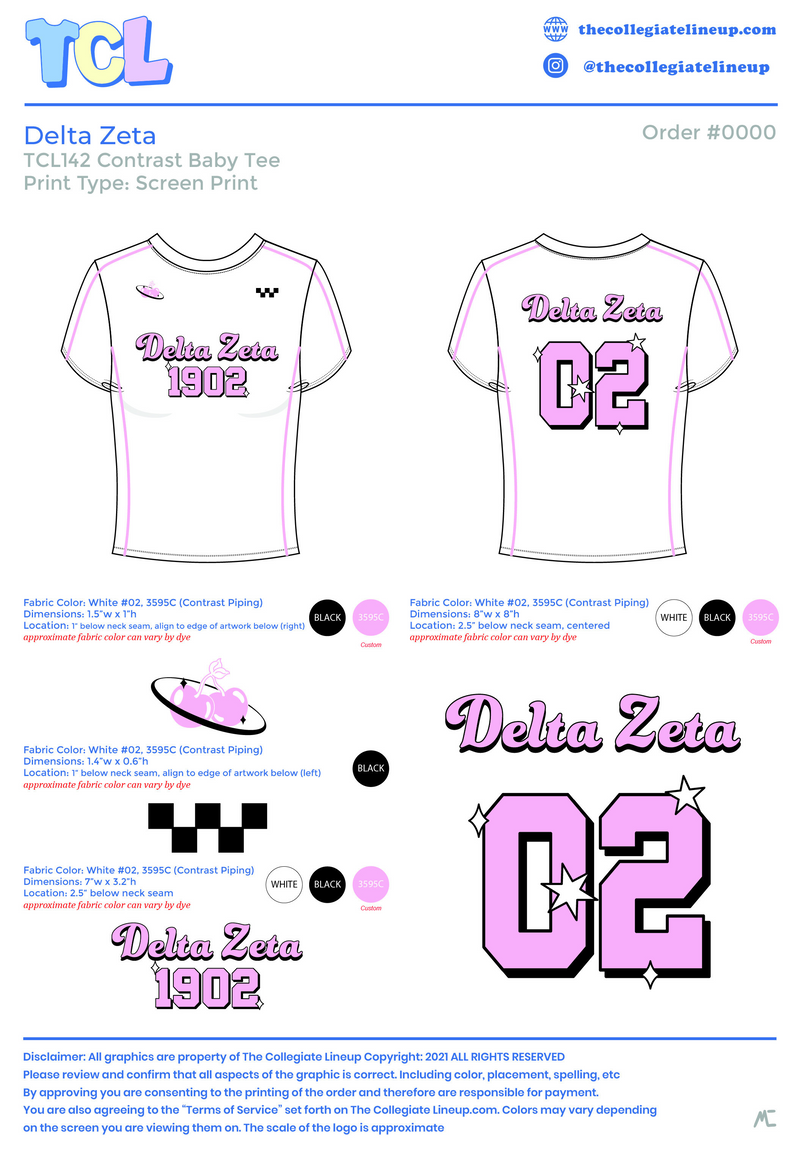 Delta Zeta Orlando Conference - Supplies Baby Tee Individual Shipping