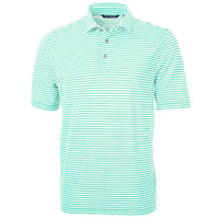 Virtue Eco Pique Stripe Recycled Mens Polo