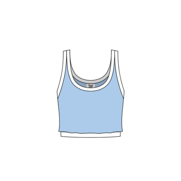 Women’s Active Double Layer Cropped Tank