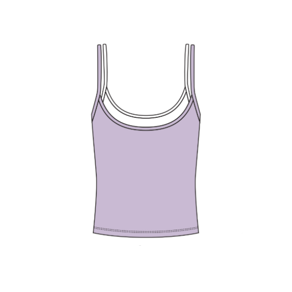 Women’s Active Layered Cami Crop Tank