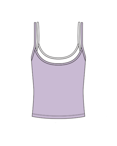 Women’s Active Layered Cami Crop Tank