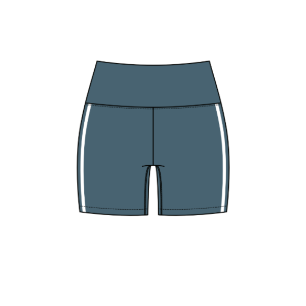 Women’s High Rise Biker Short with Contrast Binding
