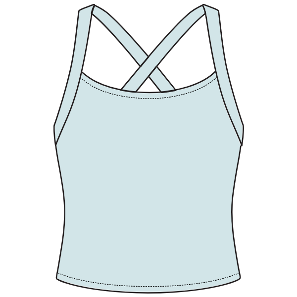 Women's Cross Back Contrast Active Tank
