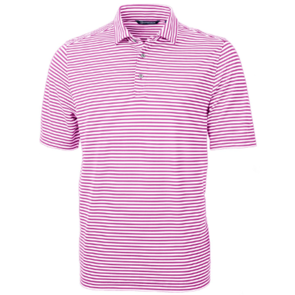 Virtue Eco Pique Stripe Recycled Mens Polo