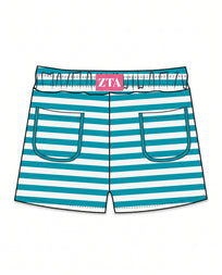 WOMEN'S COTTON SPANDEX JERSEY RETRO POCKET SHORTS