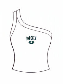 WOMEN'S ONE SHOULDER RIBBED TANK TOP