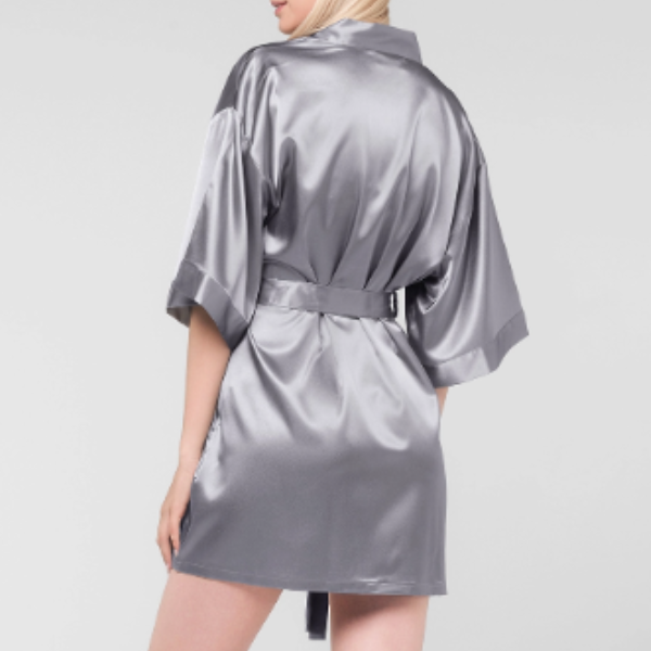 Satin Kimono Short Robe