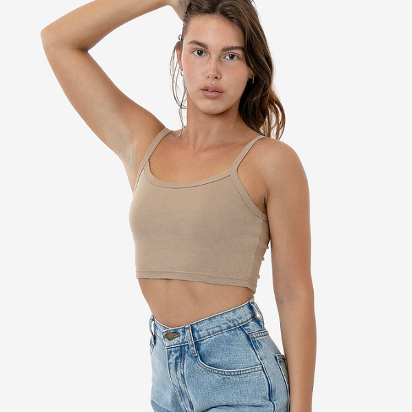 Baby Rib Spaghetti Crop Tank