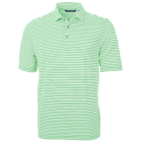 Virtue Eco Pique Stripe Recycled Mens Polo