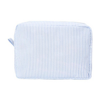 TCL Custom Seersucker Striped Makeup Pouch Travel Toiletry Bag