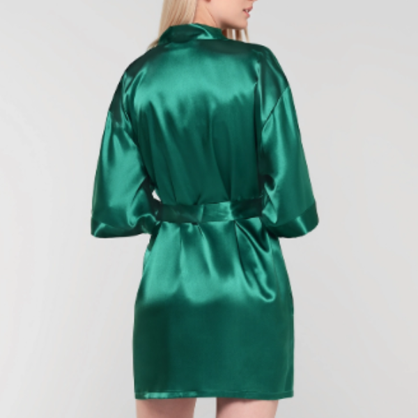 Satin Kimono Short Robe