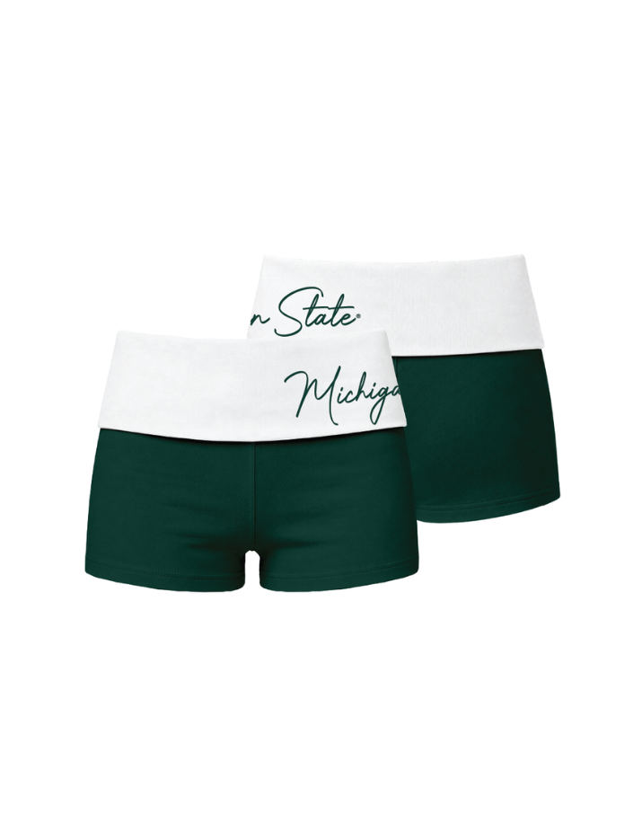 Michigan State University Sporty Foldover Short