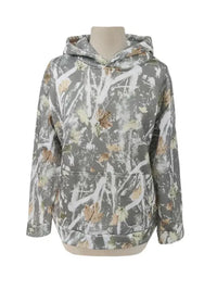 Maple Leaf Print Camouflage Essential Hoodie