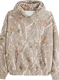 Maple Leaf Print Camouflage Essential Hoodie