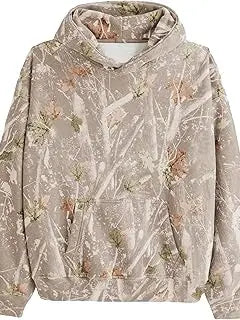 Maple Leaf Print Camouflage Essential Hoodie