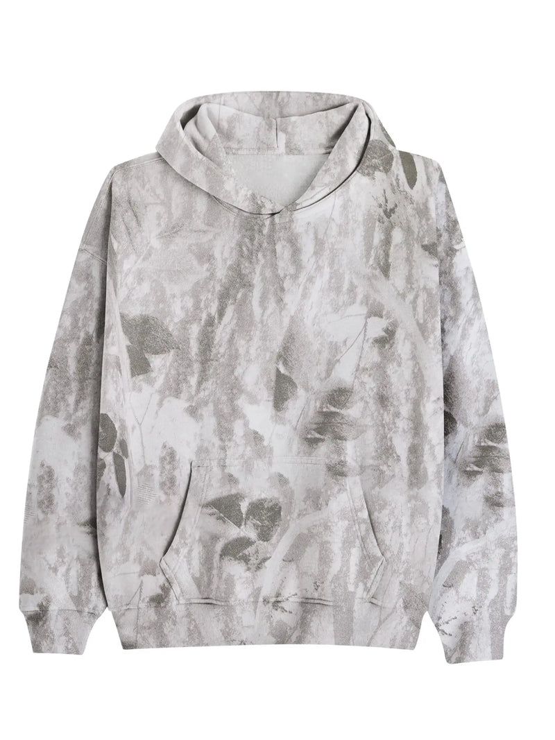 Maple Leaf Print Camouflage Essential Hoodie