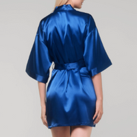Satin Kimono Short Robe