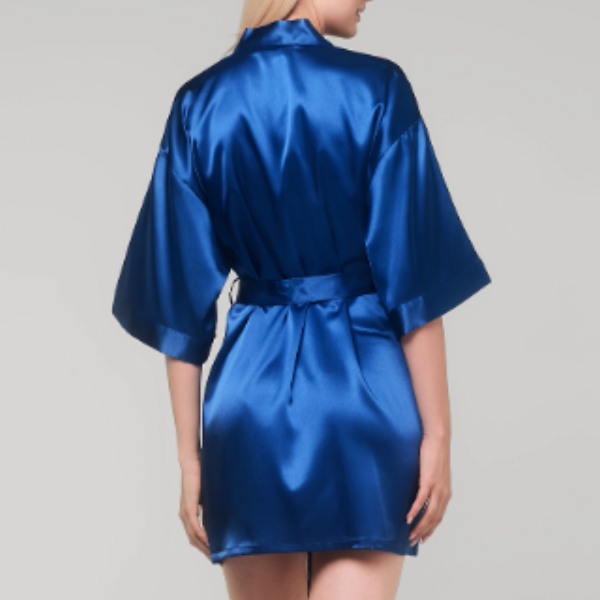 Satin Kimono Short Robe