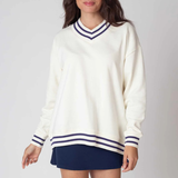 Letterman V-Neck Pullover