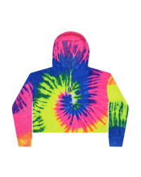 Women's Tie-Dyed Crop Hooded Sweatshirt - The Collegiate Lineup