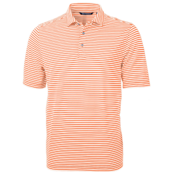Virtue Eco Pique Stripe Recycled Mens Polo
