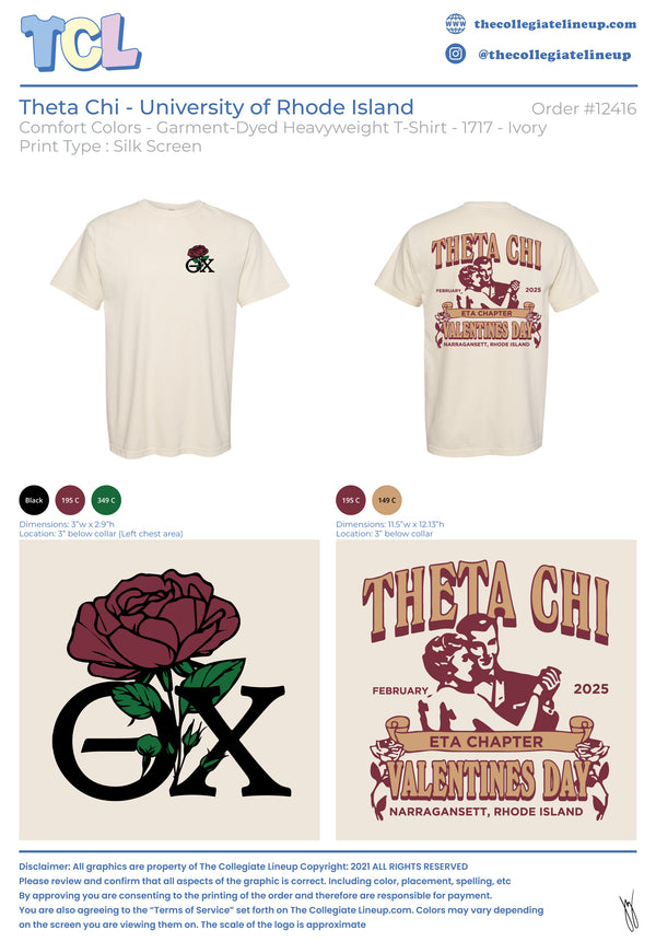 Theta Chi University of Rhode Island #12416 individual shipping