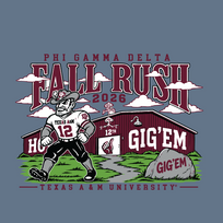 Phi Gamma Delta Fall Rush Sports T-Shirt - 3612
