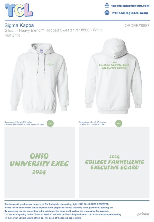 Sigma Kappa College Panhellenic Council Executive Merch #8887